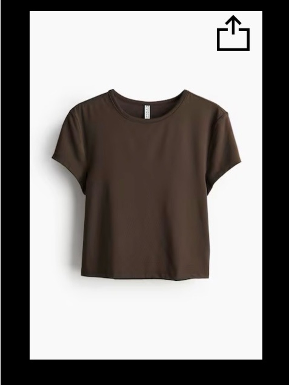 H&M brown fitted tshirt size large nwt